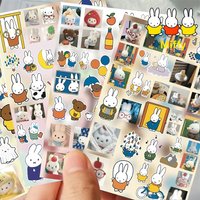 Kawaii Miffy rabbit stickers ins style cute creative high-appearance-level diy collage material, waterproof stickers