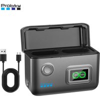 Probty FZ100 Battery Charger Fast Dual Slot for Sony A7III, A7IV, A6700, FX3, FX30, A9, A7C, A7CII, A7RV, A7RIII,A6600, ZV-E1
