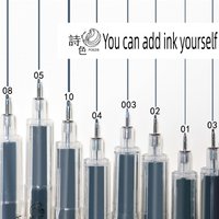 8 Size Refillable DIY Syringe Gel Pen with Cotton Core Repeatable Ink Filling for Drawing School Office Supplies Stationery