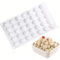 Mini Round Ball Silicone Mold, versatile for chocolate, ice cube, jelly, mousse and cake baking decoration