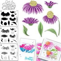 Alinacutle Daisy Layered Stencils with Metal Cutting Die Cut Scrapbooking Paper Craft Album Handmade Card Template