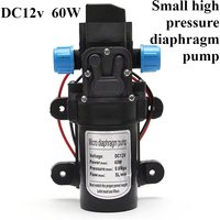 Pumps Micro High Pressure Diaphragm Pump, DC 12v,60W, Agriculture/watering/car Washing/water Purification, 120PSI,5L/MIN