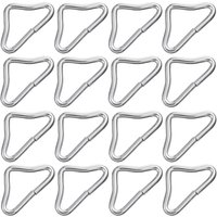 25Pcs Professional Trampoline Triangle Ring Buckle Sturdy Wear Resistant Metal Triangle Buckle for Trampoline Jumping Cloth