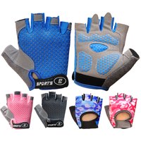 Children's Gloves Half Finger Outdoor Sports Kids Cycling Boys Girls Protection Antislip Breathable Thin Spring Summer Gloves