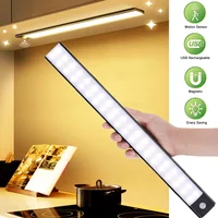 Lampka nocna LED do szafki Lampka z czujnikiem ruchu USB Odpowiednia do oświetlenia szafki kuchennej 30cm/40cm/50cm
