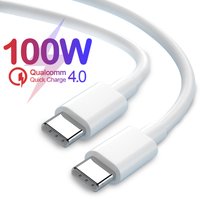 6A USB C Cable 100W Type C Fast Charging Cord USB C to Type C Quick Charge Cord For iPhone 17 Huawei Samsung Xiaomi 0.3m/1m/2m