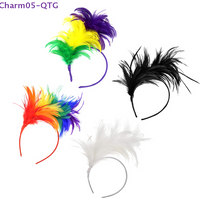 Hot! Colorful Mardi Gras Feather Headband Flapper Headpiece Adult Party Costume Hair Accessories