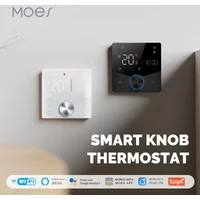MOES WiFi Smart Heating Knob Thermostat LCD Display Touch Screen Temperature Controller For Water Gas Boiler Electric Heating
