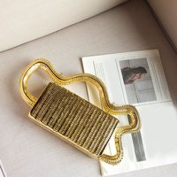 New Metallic Acrylic Handbag with High Quality Versatile Portable Lipstick Bag Elegant Wedding Party Women's Handheld Wallet
