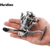 Huidiao 140g Ultralight Spinning Reel 500/800/1000 Small Fishing Reel 4+1BB 4kg Max Drag Metal Spool/Handle for Finesse Fishing