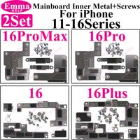 2Set Mainboard Inner Metal Screws For iPhone 16 15 13 12 11 Pro Max 14 Plus Mini Bracket Holder Clip LCD Battery Cover Plate