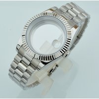 DEBERT 36MM/40MM Watch Case Fit NH34 NH35 NH36 PT5000 ETA2824 2836 Miyota 8215 8205 ST1612 Movement Presidential Bracelet Strap
