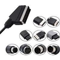 1,8 m RGB-Scart-Kabel für PS2/PS1/PS3/SEGA Mega Drive1/MD2/DC Dreamcast/Saturn/XBOX/XBOX 360 Retro-Videospielkonsolen