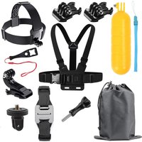 11Pcs Accessories Kit for Gopro Hero 13 12 11 10 9 Black 8 7 6 5 4 Yi 4K H9 AKASO Strap Tripod Mount Action Camera Accessory