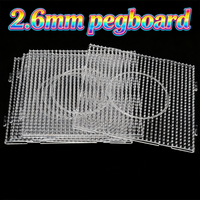 1/4/9Pcs 2.6MM Beads Pegboards Board for Perler Tool Fuse Beads Square Jigsaw Puzzle Template Children Educational Toys DIY Arts