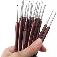 1/4Pcs/Lot Crochet Hook 0.5"0.6"0.7"0.8Mm Micro Hook Needles For Wig Making Crochet Locks Braids Weaving Needle Tools
