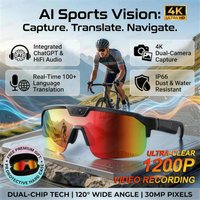 AliExpress GUHUAVMI New AI Smart Glasses Camera 1200P Video 4K Anti-shake Cycling Ridi Sports glasses Translation ChatGPT Dual Mic Windproof Goggles