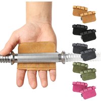 Leather Weight Lifting Training Gloves - Palm Protection Grips for Women Men Fitness Gymnastics Pull Ups Workout JZST05