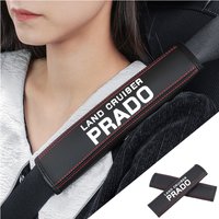 2pcs Car seat belt Nappa leather Shoulder Protector Safety Belt For Toyota Land Cruiser Prado 150 LC150 car accessories