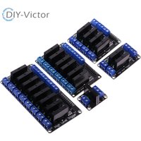 5V 1 2 4 6 Channel SSR AVR G3MB-202P 8 Way High Level Solid State Relay Module 240V 2A Output With Resistive Fuse for Arduino
