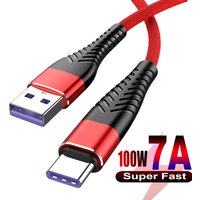 100W 7A USB C Cable Weaving Data Cable Type C Fast Charging Cord USB to Type C Quick Charge Nylon Braided Wire 0.25M 1M 2M 3M