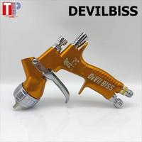 Tpaitlss Spray Gun GTl Pro Painting Gun TE20/T110 1.3mm/1.8mm Nozzle Glod with Mixing Cup Water Based Air Spray Gun Airbrush