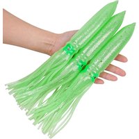 3Pcs Octopus Squid Skirts Fishing Lures 30cm/11.81inch 56g Luminous Octopus Skirt Trolling Plastic Bait Saltwater Fishing Tackle