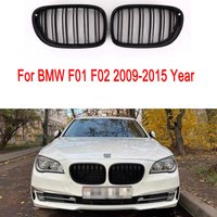 Glossy Black Car Front Kidney Grille Grill For BMW 7 Series F01 F02 2-Slat Front Bumper Grill