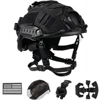 FAST Tactical Protective Helmet Adjustable Tactical Helmet with Battery Pouch & Cover for Airsoft, Cosplay, Military Gear