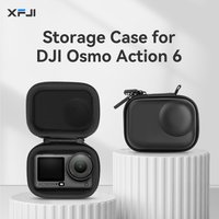 Carrying Case for DJI Osmo Action 6 Small Storage Bag PU Hard Travel Protector Case Protective Accessories