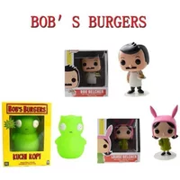 FUNKO Bob's Burgers #78 Louise Cute Vinyl Dolls 74# Bob Kuchi Kopi Luminous Figure Model Toys for Children Birthday Gift