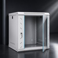 12U Wand-Netzwerkschrank 19 Zoll IP20 53x40x60cm, Hochwertig, Pflegeleicht, Unverzichtbar für das Home Office
