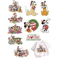 2024 Christmas Minnie and Mickey Mouse patches thermocollant heat transfer vinyl Sticker on clothes