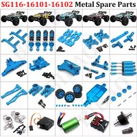 SG116 MAX 16101PRO 16101 16102PRO Teile Metall-Upgrade Arm Schwingender Stoßdämpfer Getriebe Antriebswelle Reifen Lager Chassis