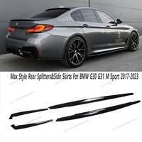 Jupes latérales et séparateurs de pare-chocs arrière style MP en ABS noir brillant pour BMW G30 Série 5 Berline M Sport 2017-2023 Kits carrosserie Tuning