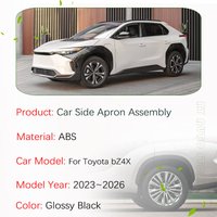 Glossy Black Car Wheel Opening Flares For Toyota bZ4X bZ Subaru Solterra EA10 MK1 2023~2025 Side Wheel Opening Molding Arch Part