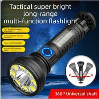 Outdoor LED Super Bright Camping Work Light Rechargeable with Tail Magnet COB Flashlight for Car Maintenance & Emergency Use