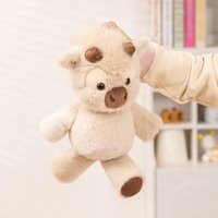 &Adorable Highland Cattle Plush Toy 40cm - Huggable Running Cow Stuffed Animal Made with Premium Soft Fabric, Soothing Companion