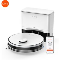 ILIFE A30 Pro Roboter-Staubsauger mit automatischer Selbstentleerungsstation, 5000Pa starke Saugkraft, LDS-Navigation, 180 Min. Laufzeit, 2-in-1 Wisch