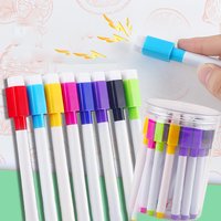 8 Colors Whiteboard Dry Markers Erase Small Pen Magnet DrawingColored Pens For Kids Marker Erasable Pens Wipe Magnetic Pens