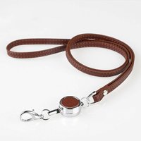 Leather Retractable Neck Strap Bright Colors Name Tag Lanyards Telescopic Sling License Neck Hanging ID Badge Holder