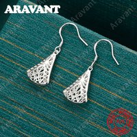925 Sterling Silver Irregular Openwork Earrings - A Fresh And Elegant Design For Women'S Engagement Jewelry