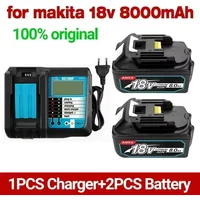 Akumulator BL1860B 18V 6000mAh, zamiennik, do wiertarki akumulatorowej Makita 18VBL1860 BL1840 BL1850, w zestawie z ładowarką DC18RF 3A.
