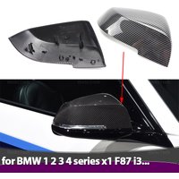 2x Side Mirror covers styling Carbon pattern Black for BMW Series 1 2 3 4 X M 220i 328i 420i F20 F21 F22 F23 F30 F32 F33 F36 X1