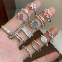 New 925 Sterling Silver Simple Style Personality Ring Charm Ladies Ring Birthday Party Gift for Friends Exquisite Jewelry