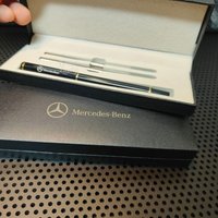 For Mercedes Benz LOGO Pen High-End Business Office Ink Box Set Golden Text School Supplies Stationery Men Luxury Writing Office