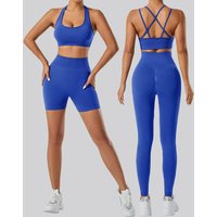 2 Piece Yoga Clothes Women's Seamless Tracksuit Sportswear Pilates Fitness Suit Gym Workout Sets Push Up Sports Bra Leggings Set