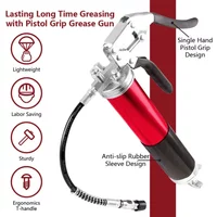 New Manual Pistol Grip 7000PSI Oil Grease Gun Kit High-pressure Pumping Coupler 400CC Heavy Duty Greasing Injection Tool