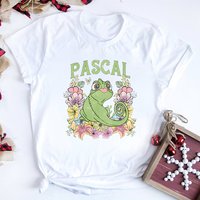 2025 Tangled Pascal Shirt Floral Rapunzel Family Shirts Magic Kingdom T-shirt Ecopt Short Sleeve Tees Y2k Women Vacation Tops