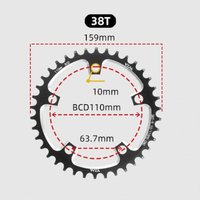 AliExpress NONE Road Bike Chainring 110BCD Features 5 Bolts And Narrow Wide Design Supports 9 10 11 Speed Options Of 36T 38T 40T